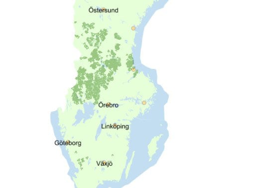 bild på en karta över vårt skogsinnehav